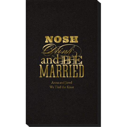 Nosh Drink and Be Married Linen Like Guest Towels